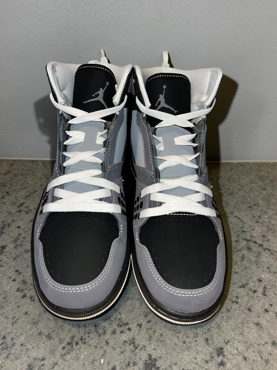 Jordan Mid-Top Athletic Sneaker in Gray, Black and White